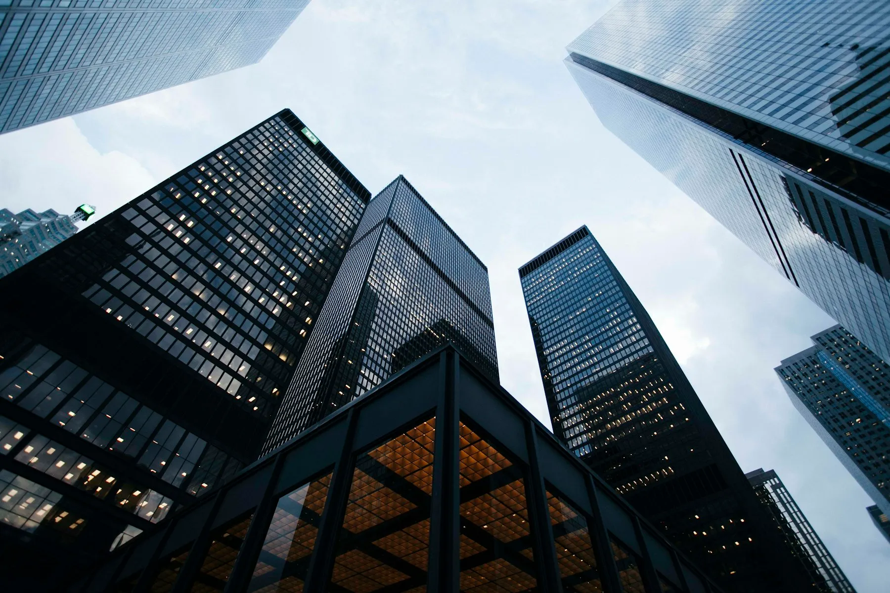 Prédios comerciais de um centro empresarial